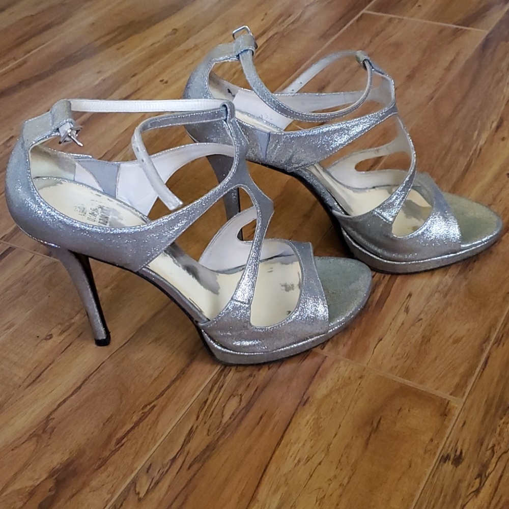Silver Stuart Weitzman Heels